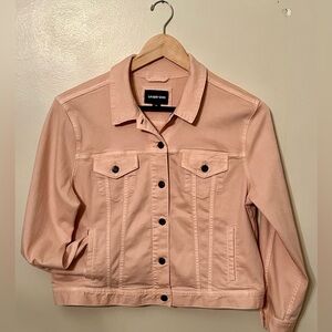 Lands End Ladies Pink Denim Jacket with pockets. Size XL. Excellent Condition.